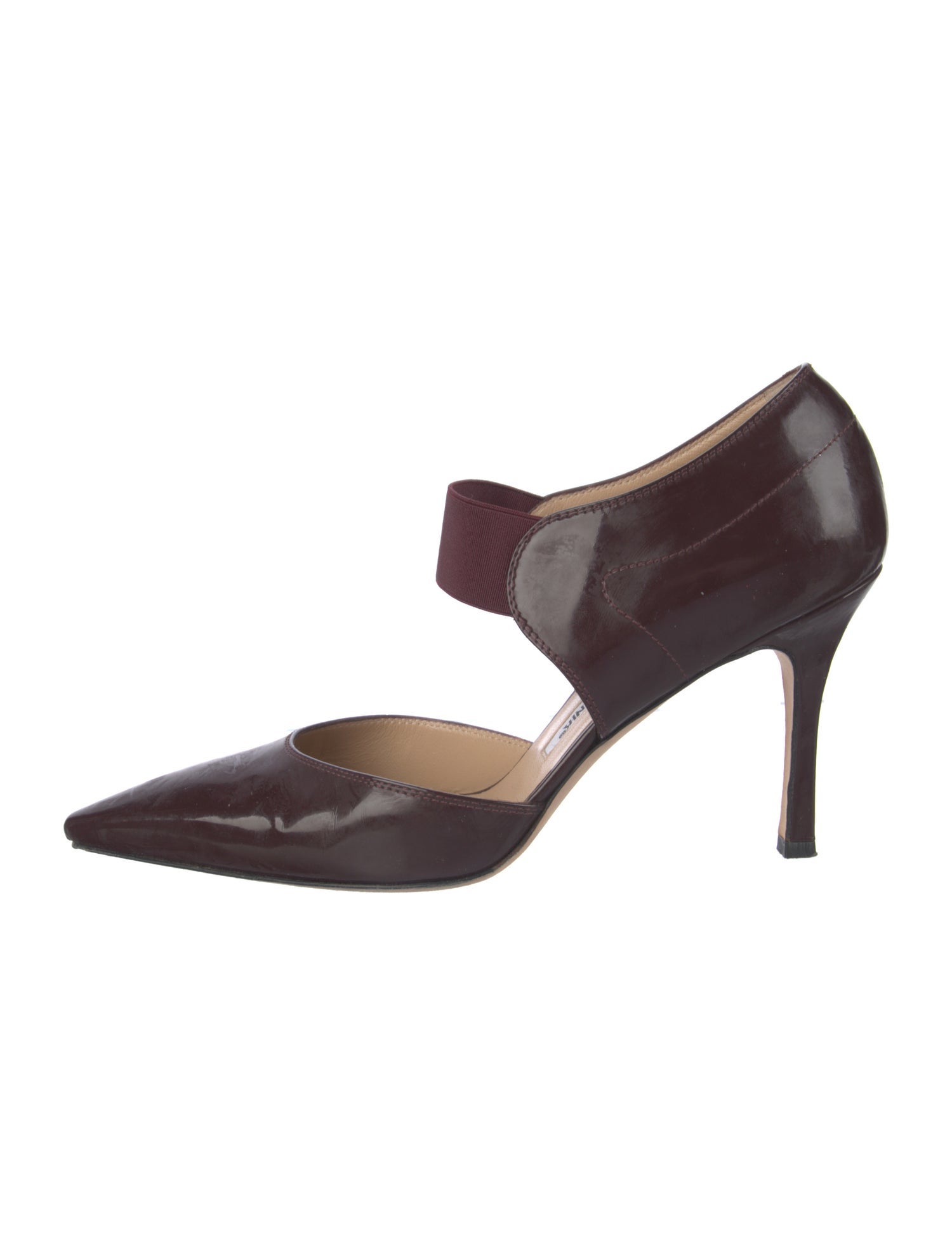 Manolo Blahnik Patent Leather D'Orsay Pumps