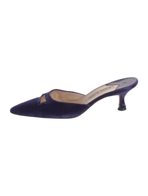 Manolo Blahnik Maysale Velvet Mules