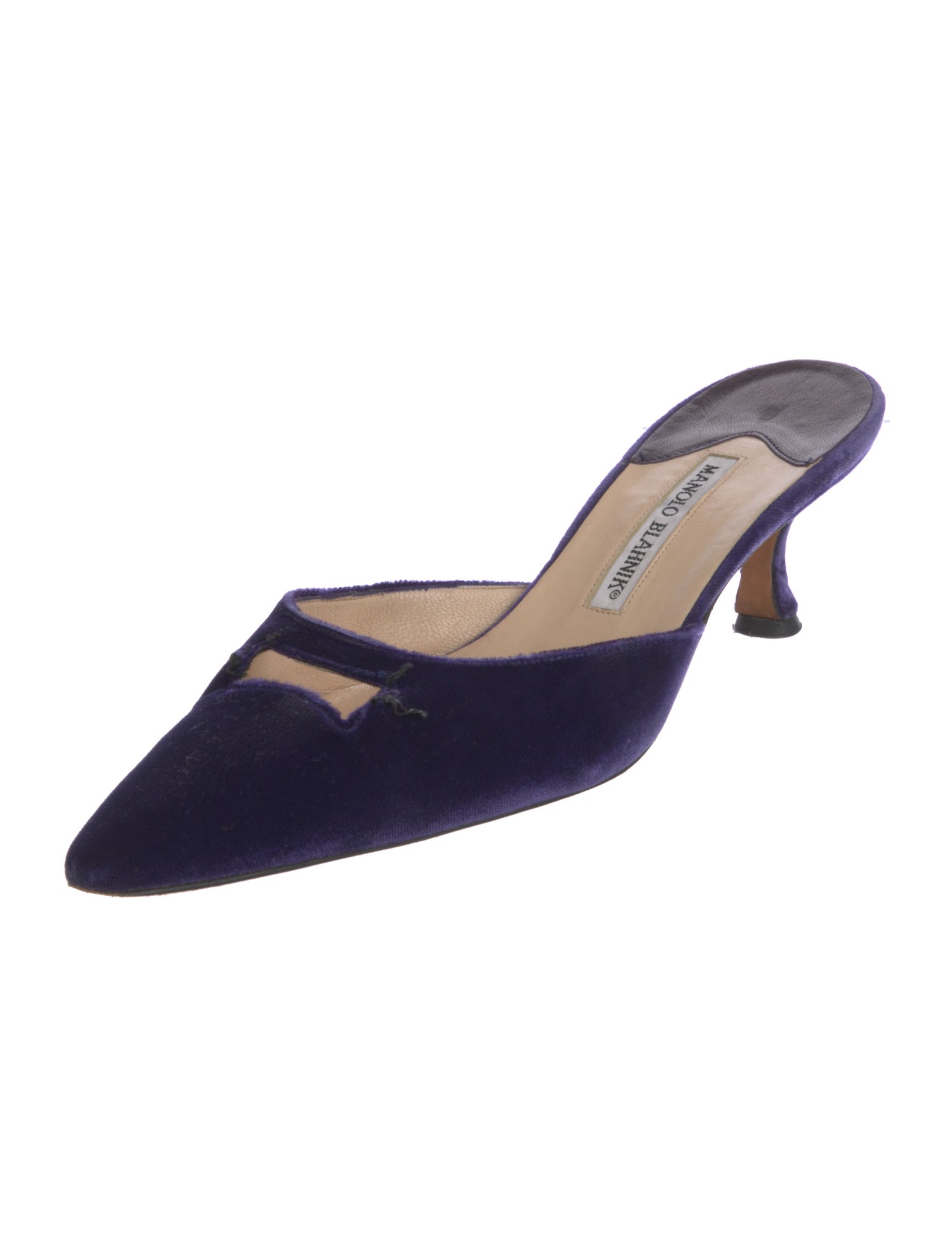 Manolo Blahnik Maysale Velvet Mules