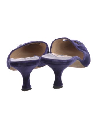 Manolo Blahnik Maysale Velvet Mules