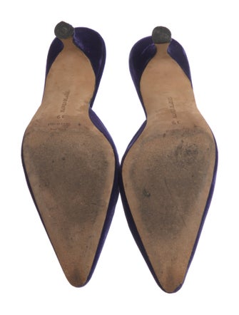 Manolo Blahnik Maysale Velvet Mules