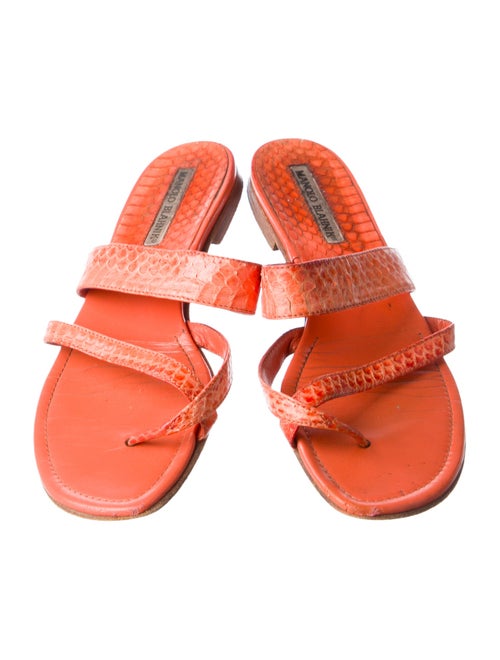 Manolo Blahnik Susa Leather Slides