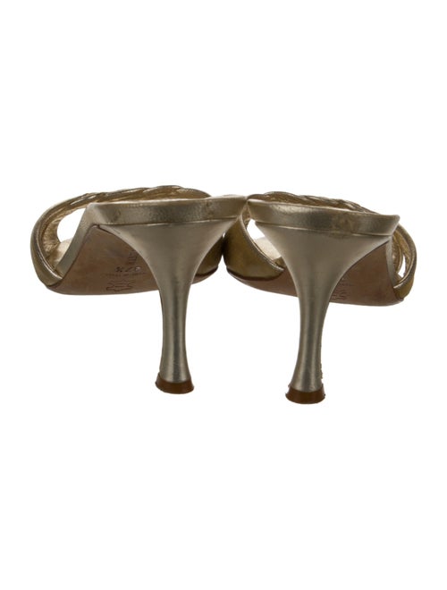 Manolo Blahnik Leather Slides