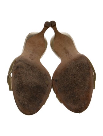 Manolo Blahnik Leather Slides