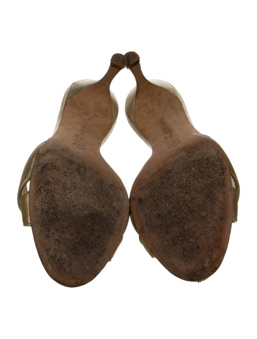 Manolo Blahnik Leather Slides