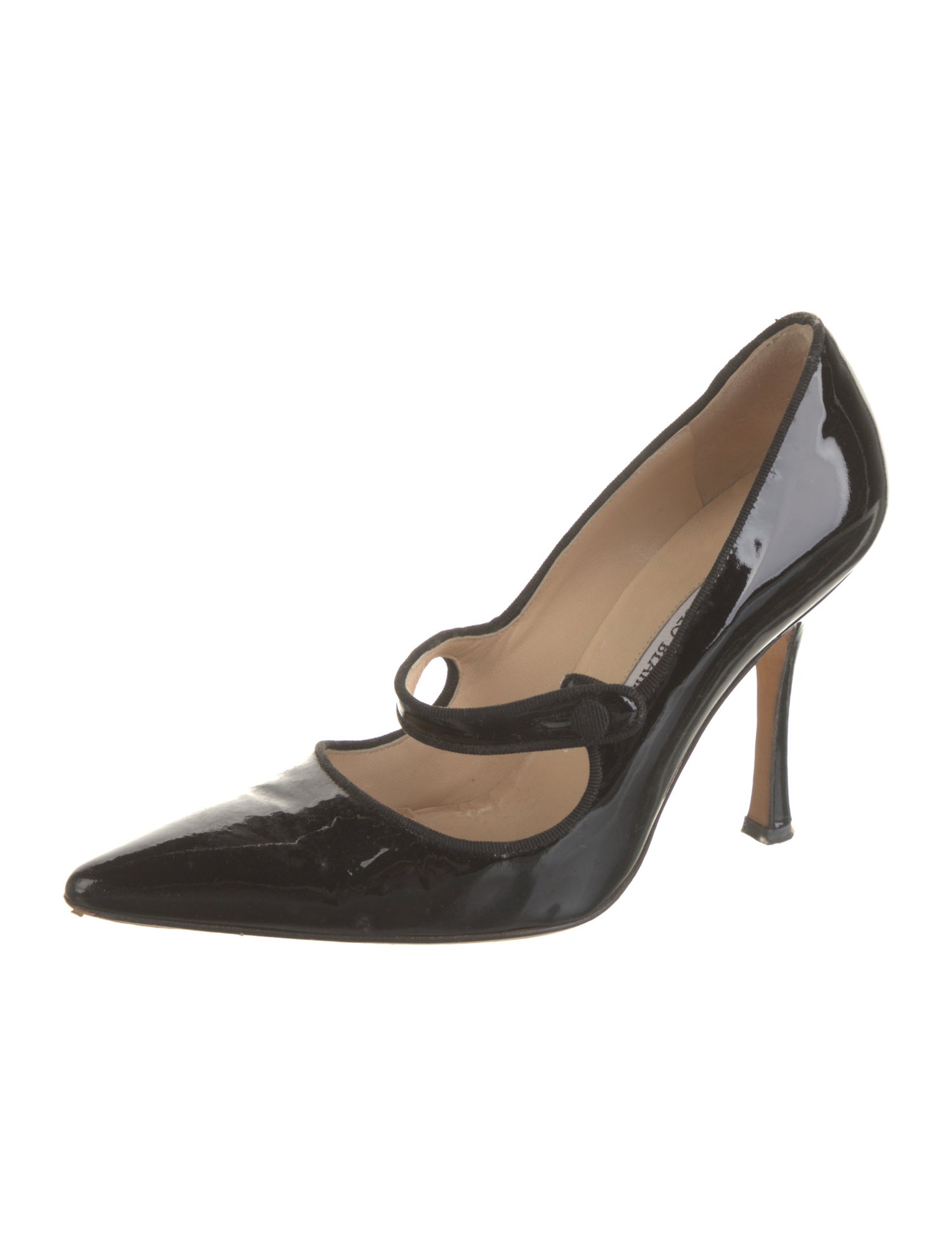 Manolo Blahnik Camparinew Patent Leather Pumps