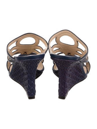 Manolo Blahnik Leather Slides