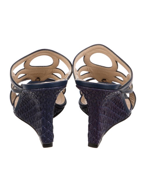 Manolo Blahnik Leather Slides