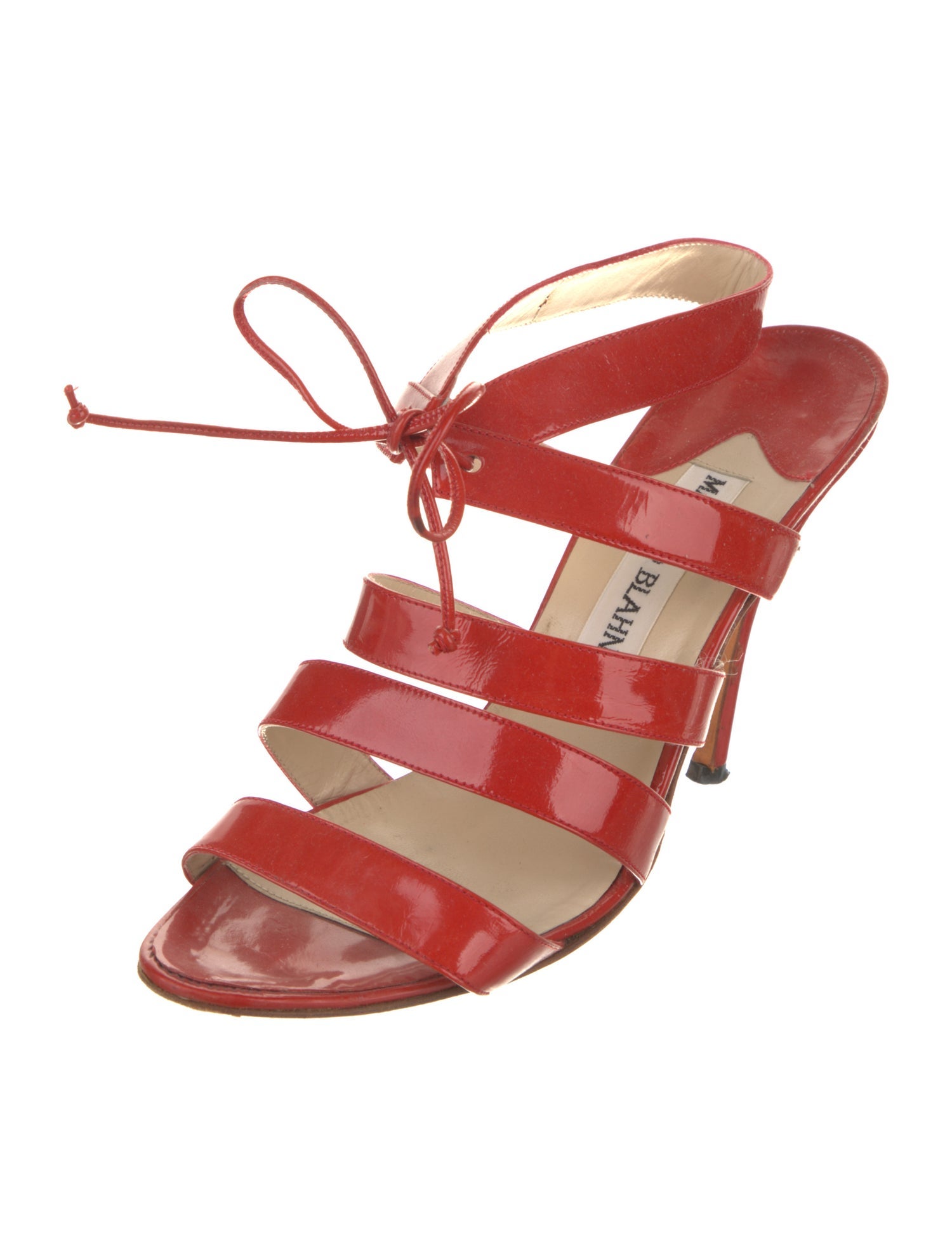Manolo Blahnik Patent Leather Gladiator Sandals