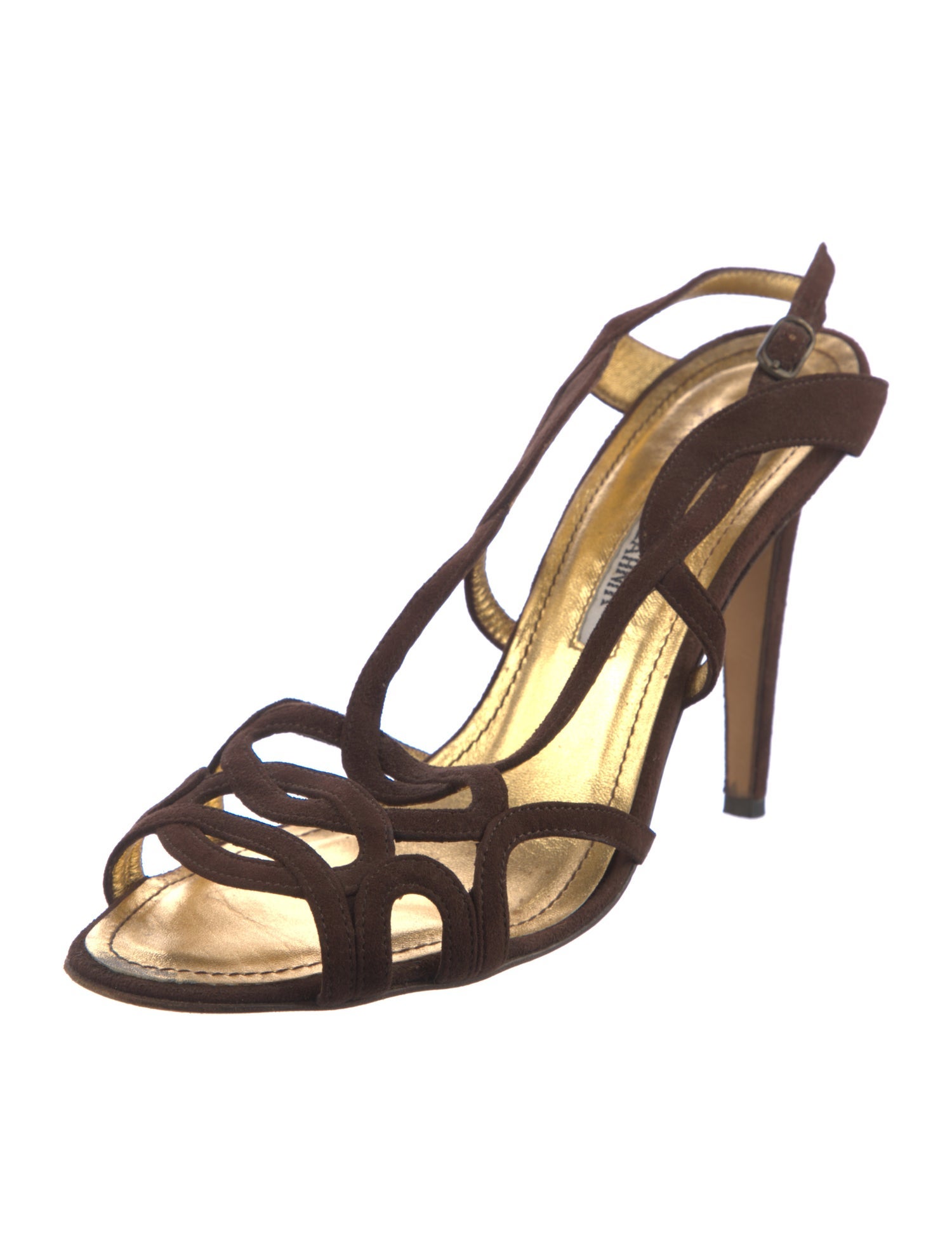 Manolo Blahnik Suede Slingback Sandals