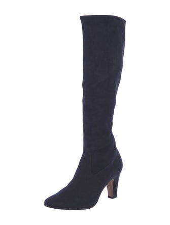 Manolo Blahnik Suede Sock Boots