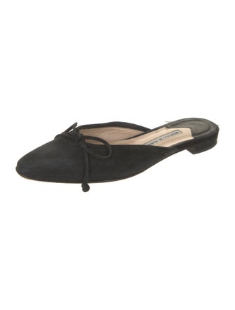 Manolo Blahnik Ballerimu Suede Mules