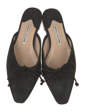Manolo Blahnik Ballerimu Suede Mules