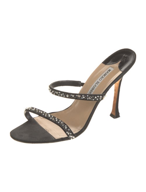 Manolo Blahnik Satin Slides