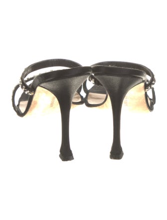 Manolo Blahnik Satin Slides