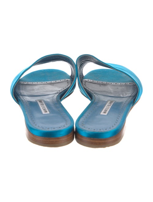 Manolo Blahnik Satin Slides