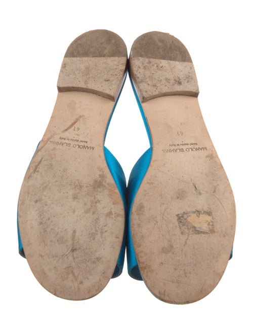 Manolo Blahnik Satin Slides