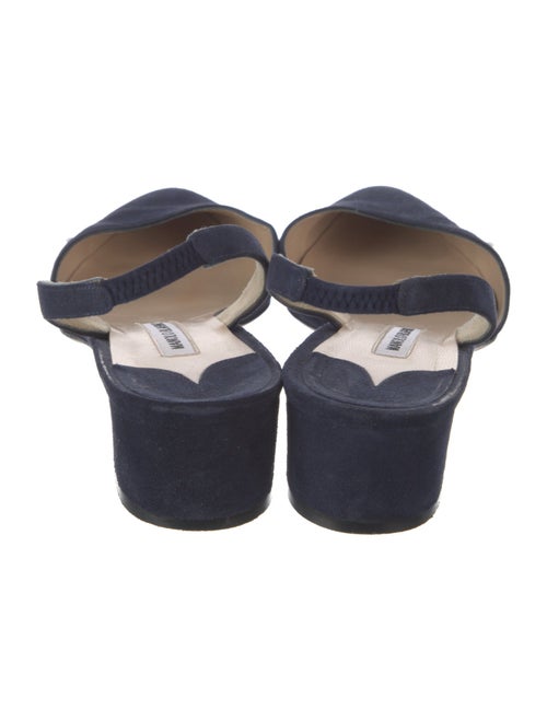 Manolo Blahnik Aspro Suede Slingback Flats