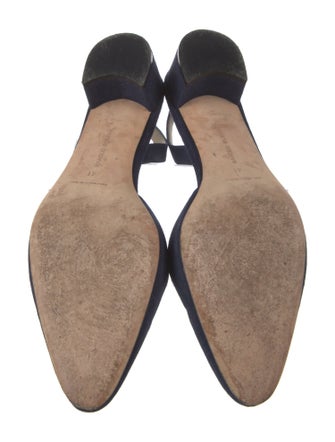 Manolo Blahnik Aspro Suede Slingback Flats
