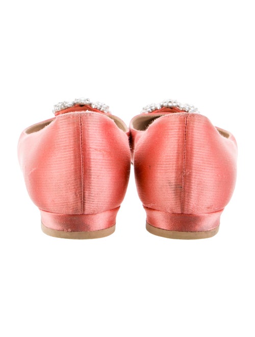 Manolo Blahnik Hangisi Satin Ballet Flats
