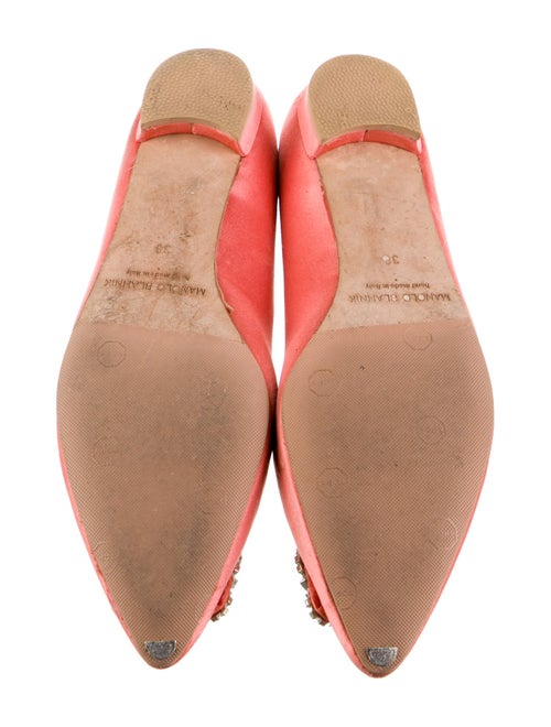 Manolo Blahnik Hangisi Satin Ballet Flats