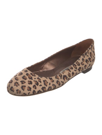 Manolo Blahnik Suede Printed Flats