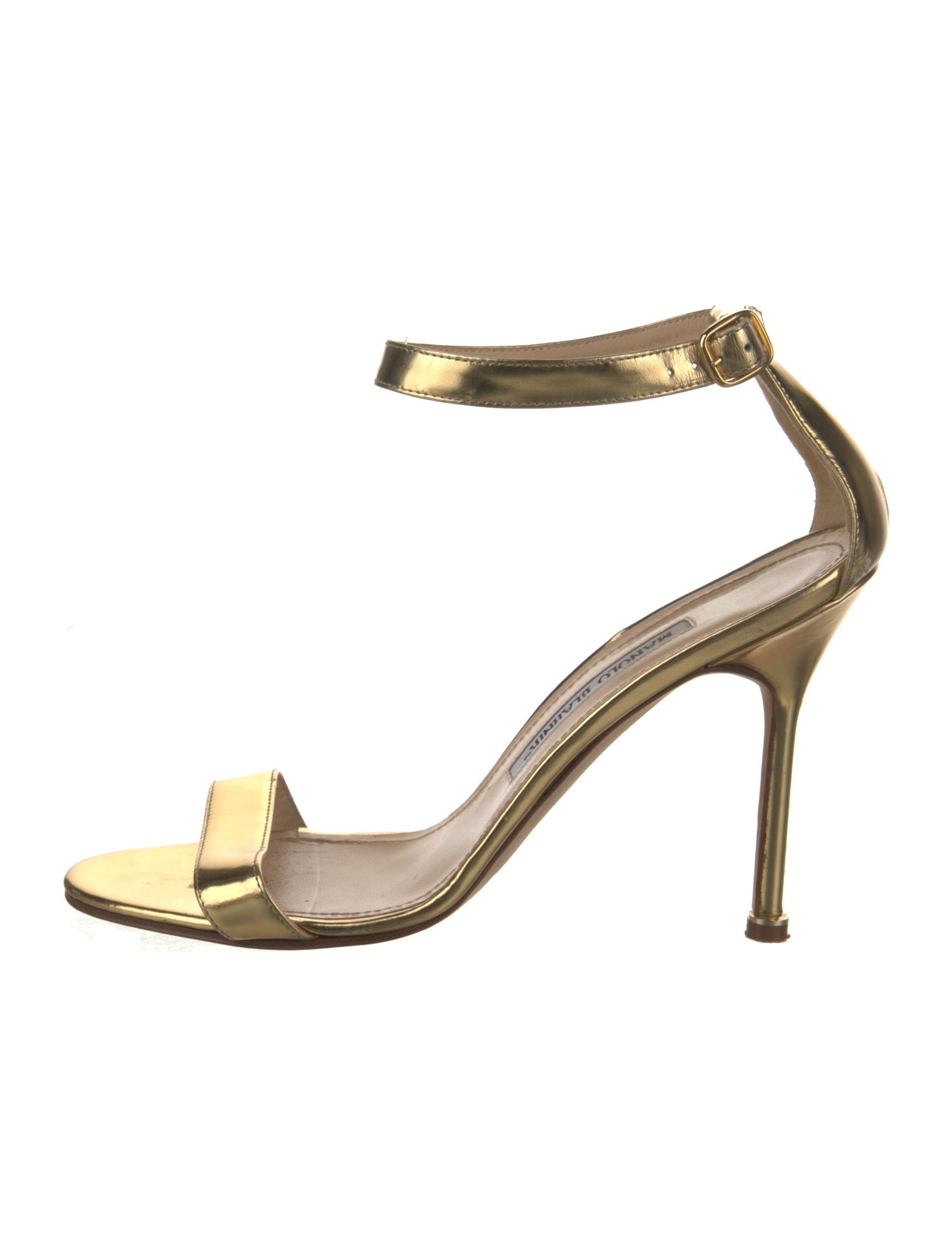 Manolo Blahnik Chaos Patent Leather Sandals