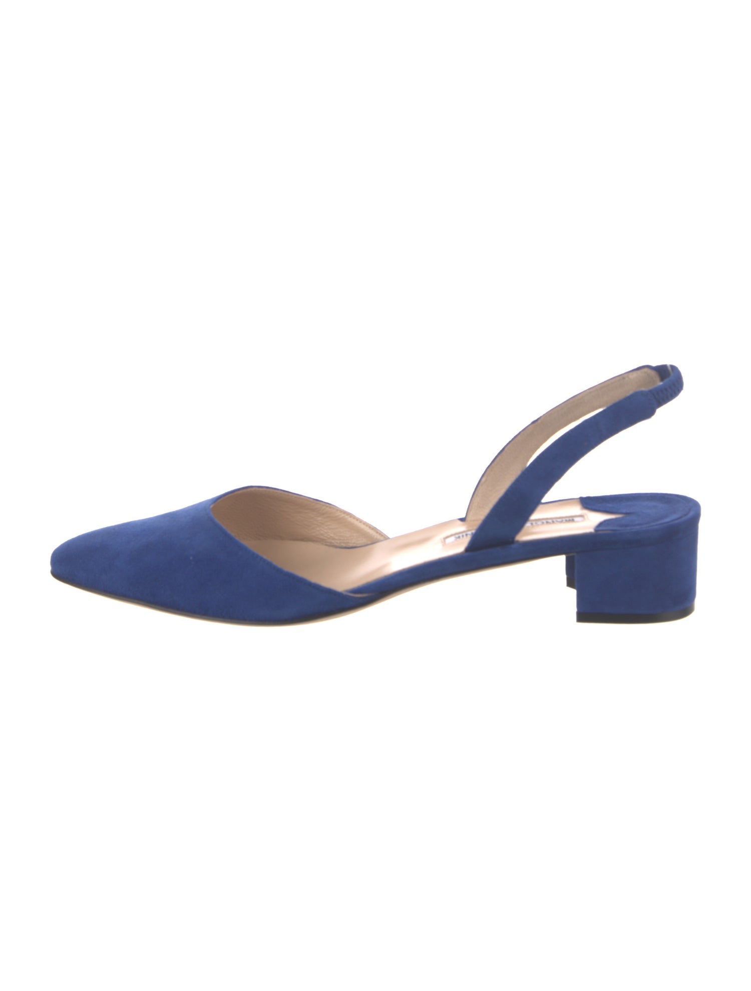 Manolo Blahnik Aspro 30 Suede Slingback Pumps