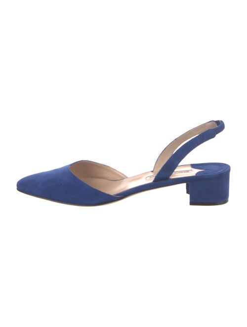 Manolo Blahnik Aspro 30 Suede Slingback Pumps