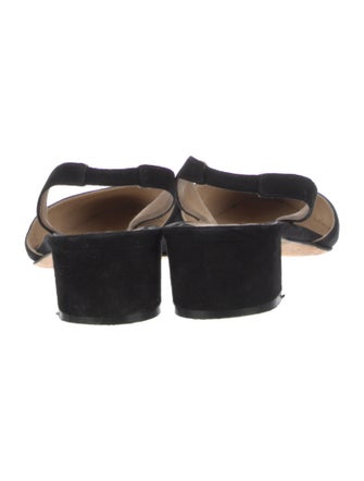 Manolo Blahnik Aspro Suede Slingback Flats