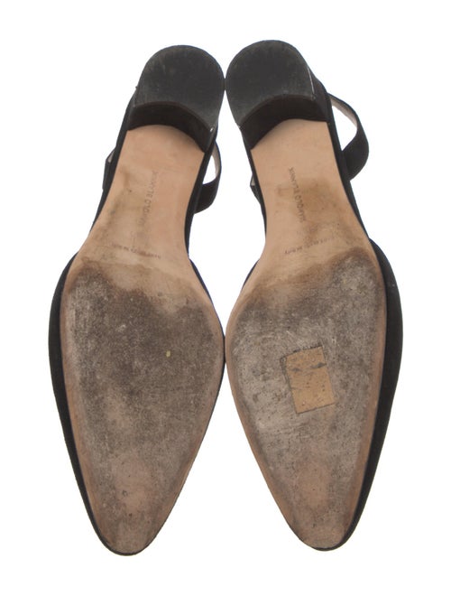 Manolo Blahnik Aspro Suede Slingback Flats