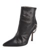 Manolo Blahnik Leather Chain-Link Accents Boots