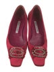 Manolo Blahnik Hangisi Satin Ballet Flats