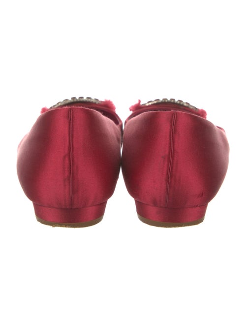 Manolo Blahnik Hangisi Satin Ballet Flats