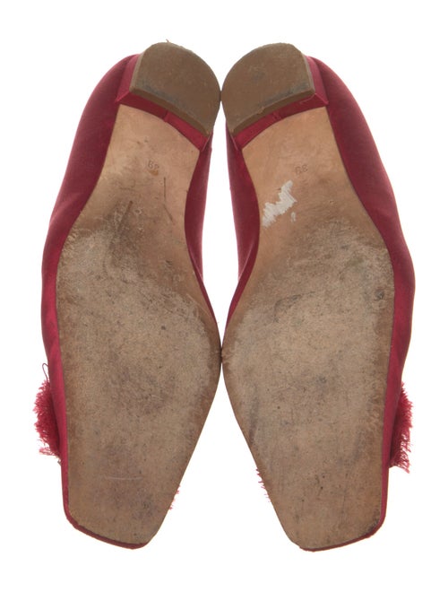 Manolo Blahnik Hangisi Satin Ballet Flats