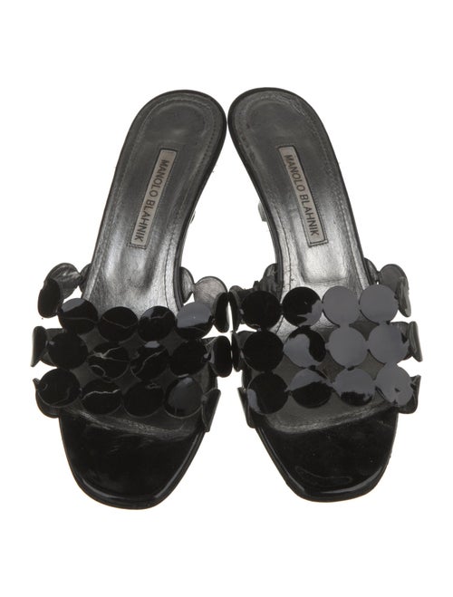Manolo Blahnik Patent Leather Slides