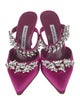 Manolo Blahnik Lurum Satin Mules