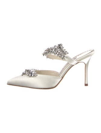 Manolo Blahnik Lurum Satin Mules