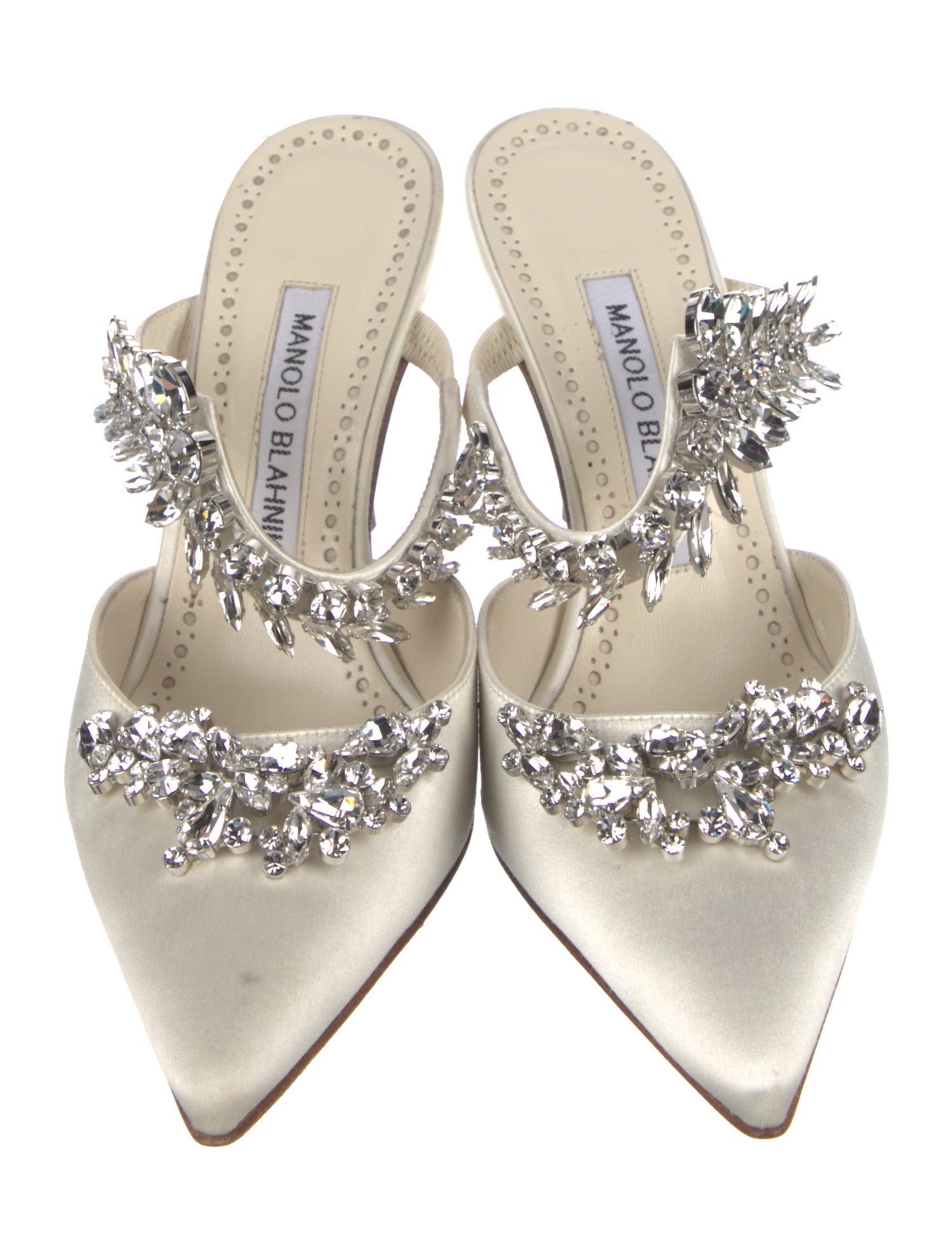 Manolo Blahnik Lurum Satin Mules