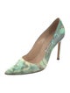 Manolo Blahnik Snakeskin Tie-Dye Print Pumps