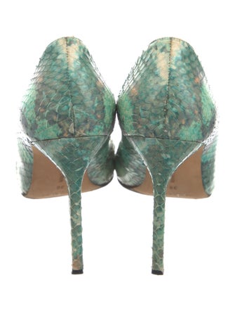 Manolo Blahnik Snakeskin Tie-Dye Print Pumps
