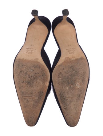 Manolo Blahnik Versailles Suede Mules