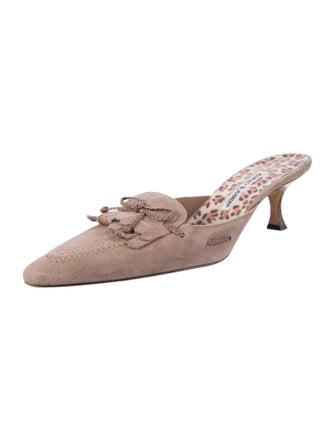 Manolo Blahnik Suede Mules