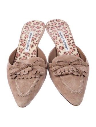 Manolo Blahnik Suede Mules