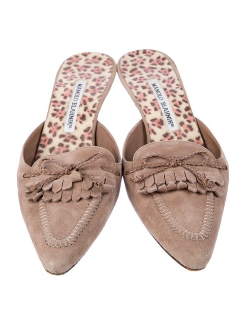 Manolo Blahnik Suede Mules