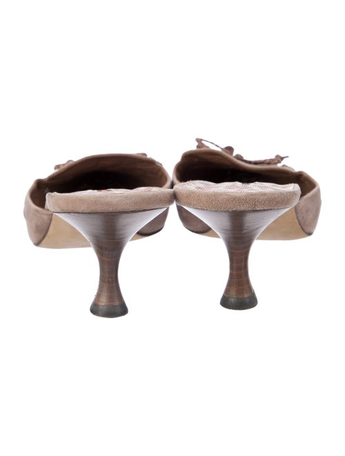 Manolo Blahnik Suede Mules