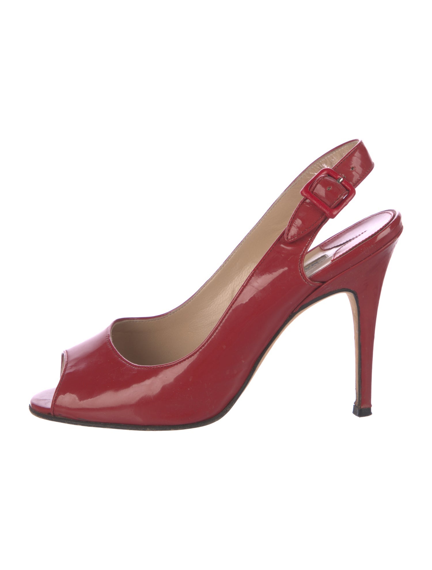 Manolo Blahnik Patent Leather Slingback Pumps