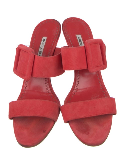 Manolo Blahnik Gable Suede Slides