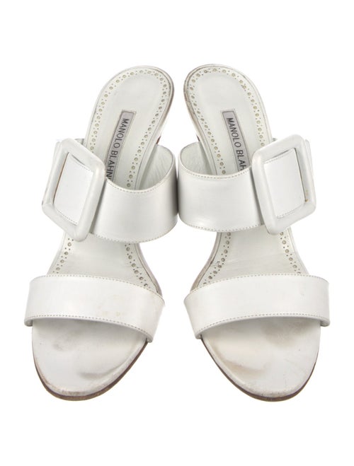 Manolo Blahnik Gable Leather Slides
