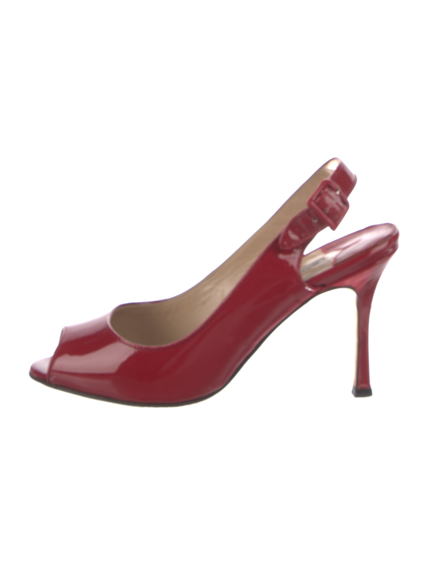 Manolo Blahnik Patent Leather Slingback Pumps